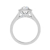 Jewelove™ Rings J VS / Women's Band only 0.50 cts Solitaire Double Square Halo Diamond Split Shank Platinum Ring JL PT RH RD 268