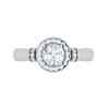 Jewelove™ Rings J VS / Women's Band only 0.50 cts Solitaire Halo Diamond Platinum Ring JL PT JRW2586MM