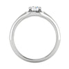 Jewelove™ Rings J VS / Women's Band only 0.50 cts Solitaire Halo Diamond Platinum Ring JL PT RH RD 215