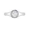 Jewelove™ Rings J VS / Women's Band only 0.50 cts Solitaire Halo Diamond Platinum Ring JL PT RH RD 215