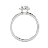 Jewelove™ Rings J VS / Women's Band only 0.50 cts Solitaire Halo Diamond Platinum Ring JL PT RH RD 216