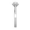 Jewelove™ Rings J VS / Women's Band only 0.50 cts Solitaire Halo Diamond Platinum Ring JL PT RH RD 239