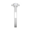 Jewelove™ Rings J VS / Women's Band only 0.50 cts Solitaire Halo Diamond Platinum Ring JL PT RH RD 291