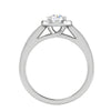 Jewelove™ Rings J VS / Women's Band only 0.50 cts Solitaire Halo Diamond Platinum Ring JL PT RH RD 291