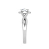 Jewelove™ Rings J VS / Women's Band only 0.50 cts Solitaire Halo Diamond Shank Platinum Ring JL PT JRW2596MM