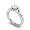 Jewelove™ Rings J VS / Women's Band only 0.50 cts Solitaire Halo Diamond Shank Platinum Ring JL PT JRW2596MM