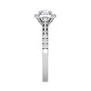 Jewelove™ Rings J VS / Women's Band only 0.50 cts Solitaire Halo Diamond Shank Platinum Ring JL PT RH RD 173