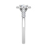 Jewelove™ Rings J VS / Women's Band only 0.50 cts Solitaire Halo Diamond Shank Platinum Ring JL PT RH RD 183