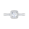 Jewelove™ Rings J VS / Women's Band only 0.50 cts Solitaire Halo Diamond Shank Platinum Ring JL PT RH RD 185