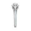 Jewelove™ Rings J VS / Women's Band only 0.50 cts Solitaire Halo Diamond Shank Platinum Ring JL PT RH RD 211