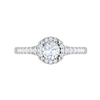 Jewelove™ Rings J VS / Women's Band only 0.50 cts Solitaire Halo Diamond Shank Platinum Ring JL PT RH RD 219