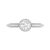 Jewelove™ Rings J VS / Women's Band only 0.50 cts Solitaire Halo Diamond Shank Platinum Ring JL PT RH RD 222
