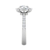 Jewelove™ Rings J VS / Women's Band only 0.50 cts Solitaire Halo Diamond Shank Platinum Ring JL PT RH RD 228