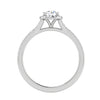 Jewelove™ Rings J VS / Women's Band only 0.50 cts Solitaire Halo Diamond Shank Platinum Ring JL PT RH RD 233