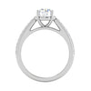 Jewelove™ Rings J VS / Women's Band only 0.50 cts Solitaire Halo Diamond Shank Platinum Ring JL PT RH RD 238