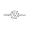 Jewelove™ Rings J VS / Women's Band only 0.50 cts Solitaire Halo Diamond Shank Platinum Ring JL PT RH RD 243