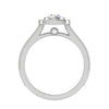 Jewelove™ Rings J VS / Women's Band only 0.50 cts Solitaire Halo Diamond Shank Platinum Ring JL PT RH RD 246