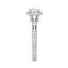 Jewelove™ Rings J VS / Women's Band only 0.50 cts Solitaire Halo Diamond Shank Platinum Ring JL PT RH RD 247