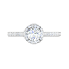 Jewelove™ Rings J VS / Women's Band only 0.50 cts Solitaire Halo Diamond Shank Platinum Ring JL PT RH RD 249