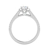 Jewelove™ Rings J VS / Women's Band only 0.50 cts Solitaire Halo Diamond Shank Platinum Ring JL PT RH RD 295