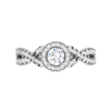 Jewelove™ Rings J VS / Women's Band only 0.50 cts Solitaire Halo Diamond Split Shank Platinum Diamond Ring JL PT RH RD 200