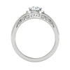 Jewelove™ Rings J VS / Women's Band only 0.50 cts Solitaire Halo Diamond Split Shank Platinum Ring JL PT RH RD 208