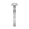 Jewelove™ Rings J VS / Women's Band only 0.50 cts Solitaire Halo Diamond Split Shank Platinum Ring JL PT RH RD 226
