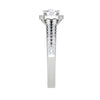 Jewelove™ Rings J VS / Women's Band only 0.50 cts Solitaire Halo Diamond Split Shank Platinum Ring JL PT RH RD 296