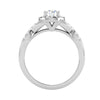 Jewelove™ Rings VS J / Women's Band only 0.50 cts Solitaire Halo Diamond Twisted Shank Platinum Ring JL PT RP RD 217