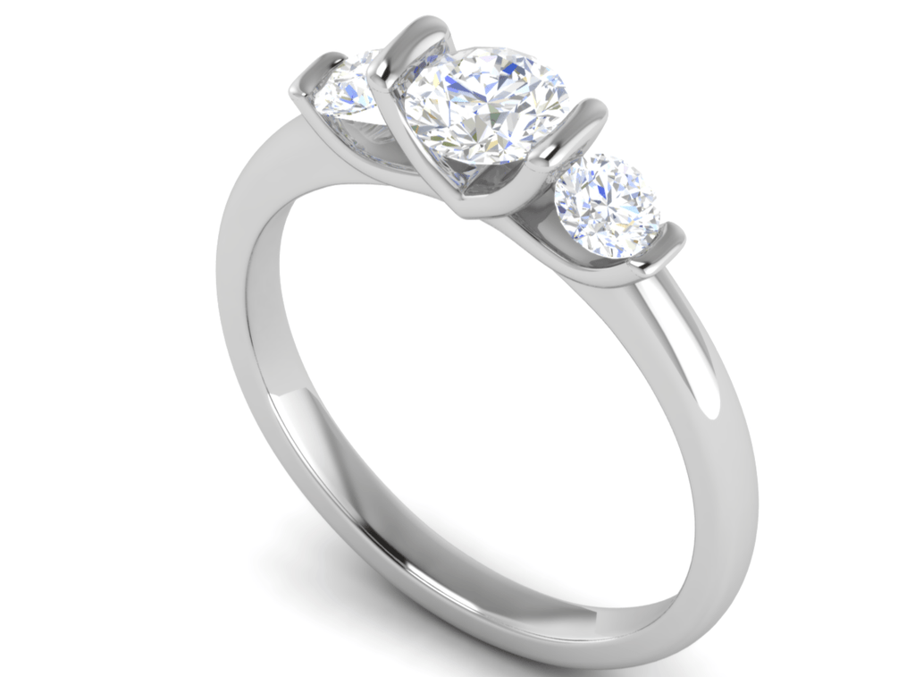Jewelove™ Rings J VS / Women's Band only 0.50 cts Solitaire Platinum Diamond Ring JL PT R3 RD 164