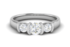 Jewelove™ Rings J VS / Women's Band only 0.50 cts Solitaire Platinum Diamond Ring JL PT R3 RD 167