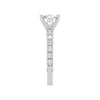Jewelove™ J VS / Women's Band only 0.50 cts Solitaire Platinum Diamond Shank Ring JL PT RERSS1221