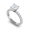 Jewelove™ J VS / Women's Band only 0.50 cts Solitaire Platinum Diamond Shank Ring JL PT RERSS1221