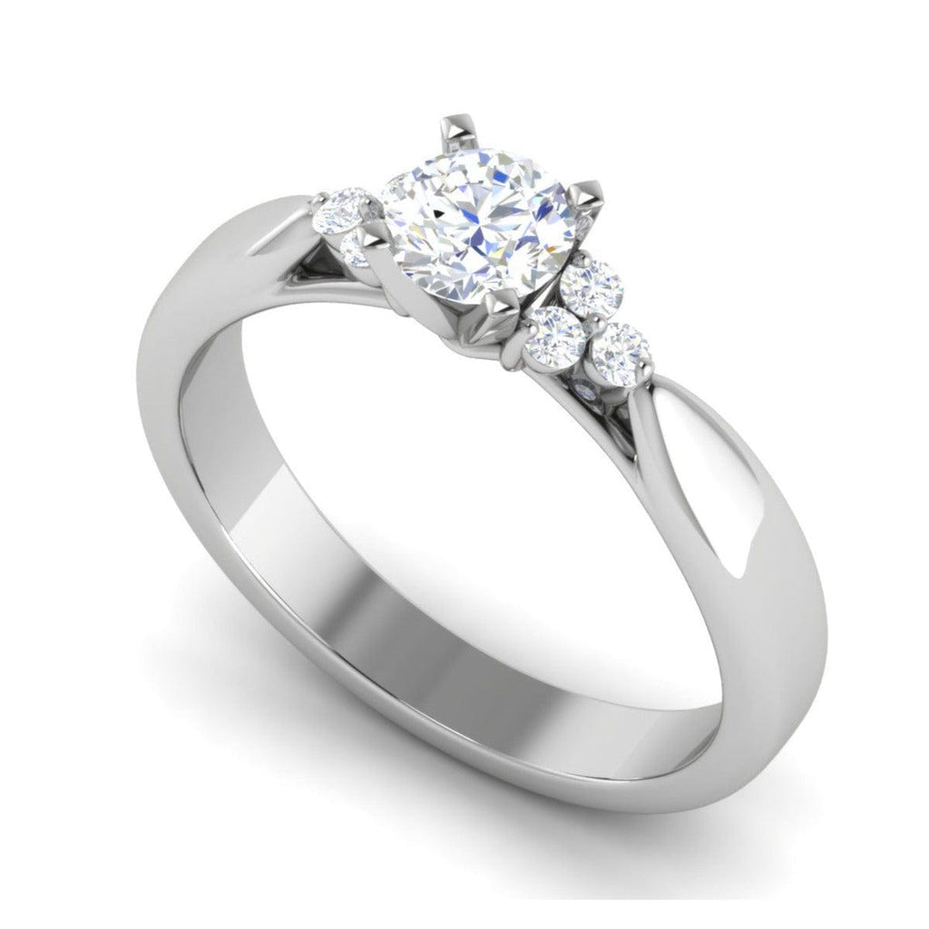 Jewelove™ Rings VS J / Women's Band only 0.50 cts Solitaire Platinum Diamonds Ring JL PT RC RD 261
