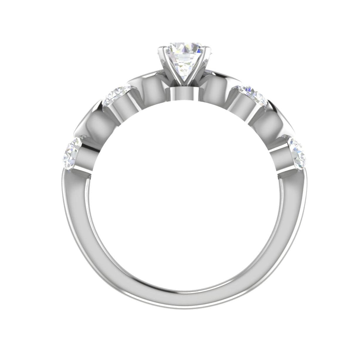Jewelove™ Rings VS J / Women's Band only 0.50 cts Solitaire Platinum Diamonds Ring JL PT RC RD 263