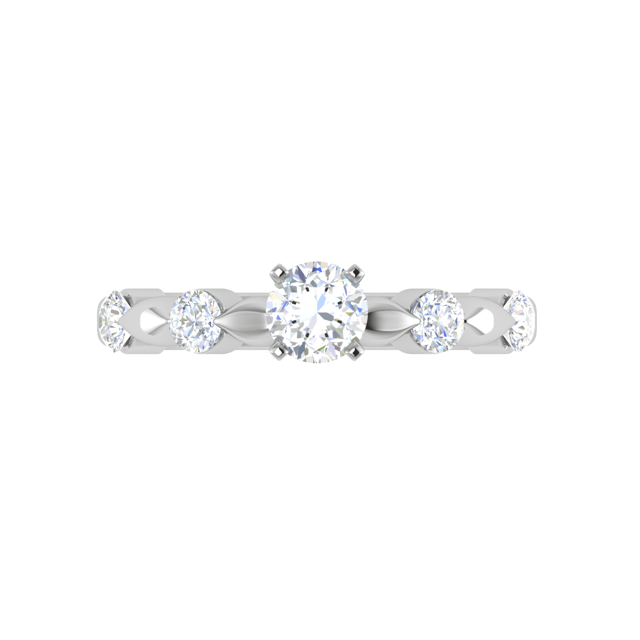 Jewelove™ Rings VS J / Women's Band only 0.50 cts Solitaire Platinum Diamonds Ring JL PT RC RD 263