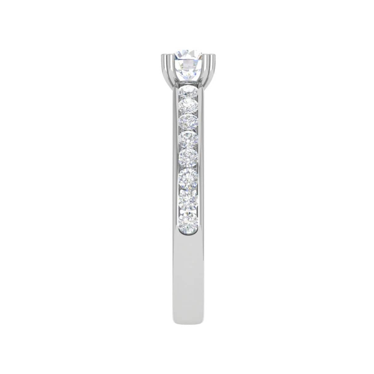 Jewelove™ Rings VS J / Women's Band only 0.50 cts Solitaire Platinum Diamonds Ring JL PT RC RD 264