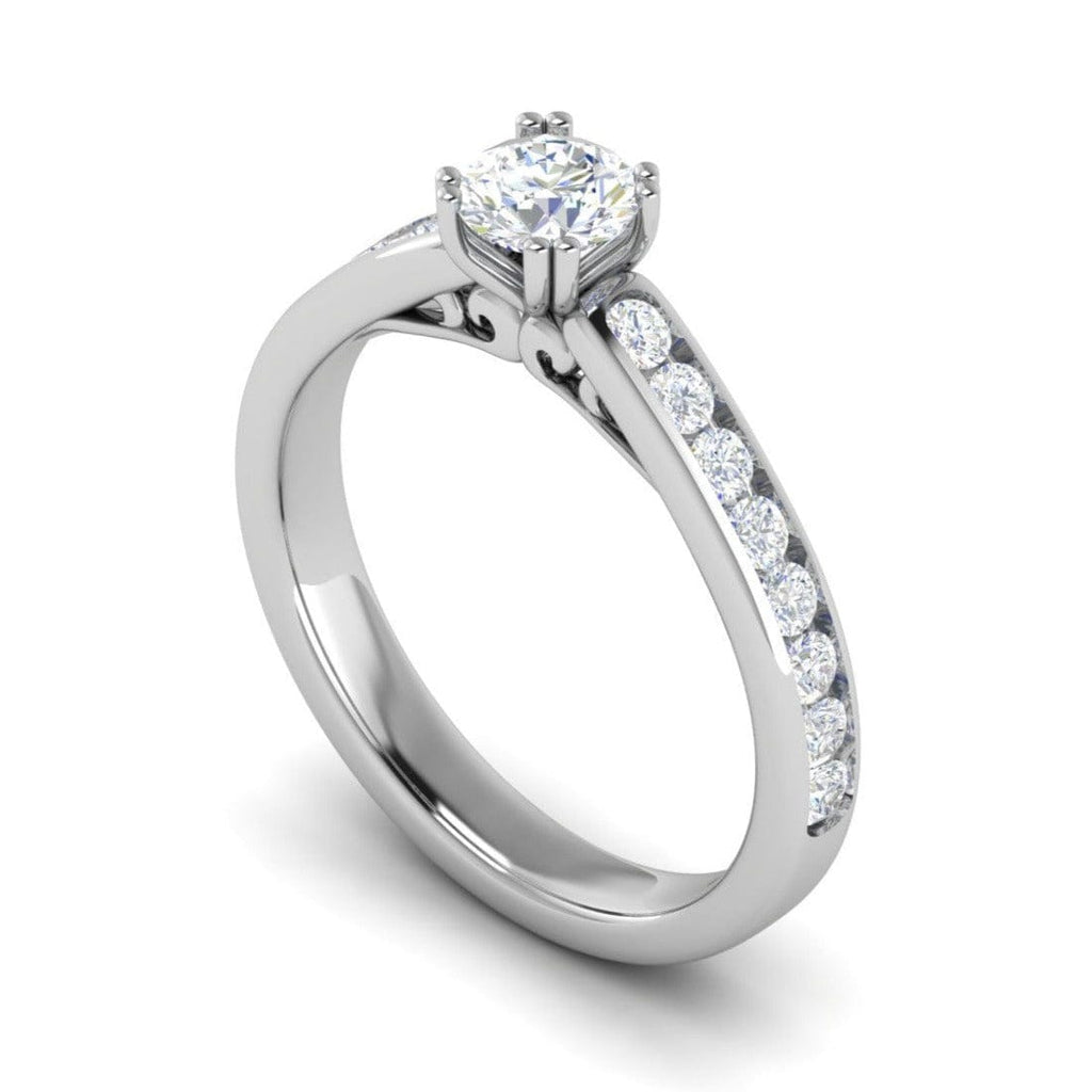 Jewelove™ Rings VS J / Women's Band only 0.50 cts Solitaire Platinum Diamonds Ring JL PT RC RD 264