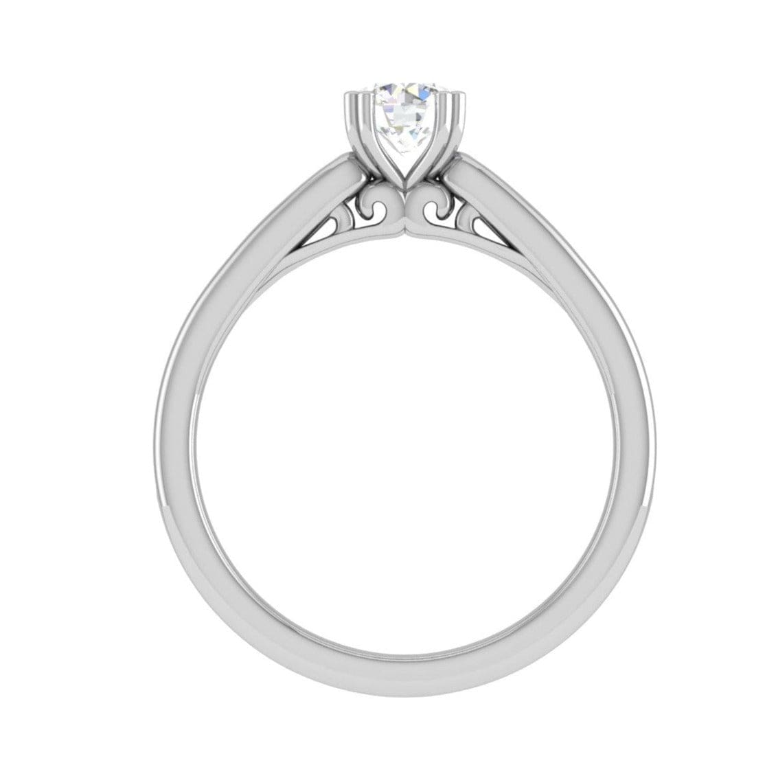 Jewelove™ Rings VS J / Women's Band only 0.50 cts Solitaire Platinum Diamonds Ring JL PT RC RD 264