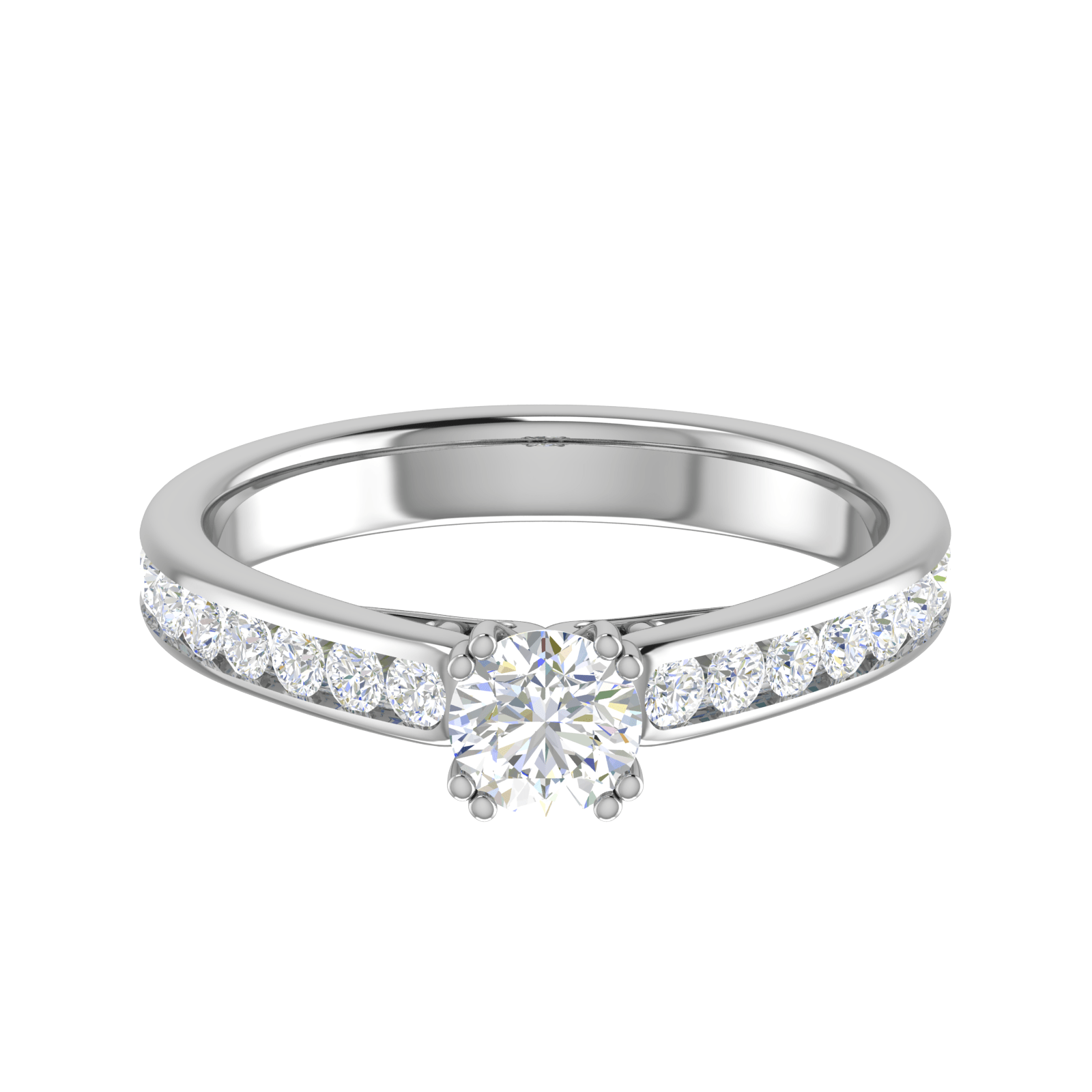 Jewelove™ Rings VS J / Women's Band only 0.50 cts Solitaire Platinum Diamonds Ring JL PT RC RD 264