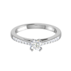 Jewelove™ Rings VS J / Women's Band only 0.50 cts Solitaire Platinum Diamonds Ring JL PT RC RD 265