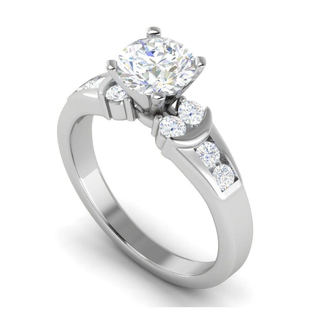 Jewelove™ Rings VS J / Women's Band only 0.50 cts Solitaire Platinum Diamonds Ring JL PT RC RD 267