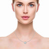 Jewelove™ Pendants 0.50.cts Solitaire Platinum Halo Diamond Pendant for Women JL PT P PF6135