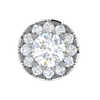 Jewelove™ Pendants 0.50.cts Solitaire Platinum Halo Diamond Pendant for Women JL PT P PF6135