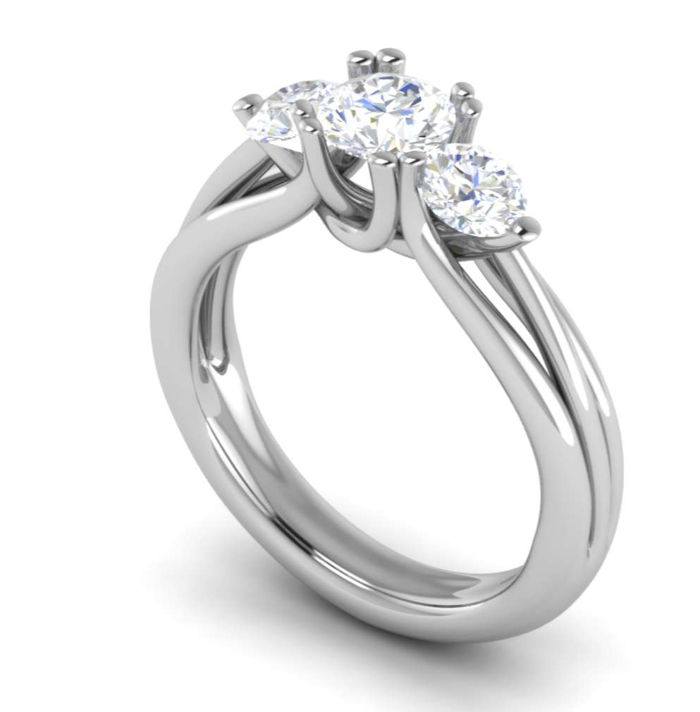 Jewelove™ Rings VVS GH / Women's Band only 0.50 cts Solitaire Platinum Ring JL PT R3 RD 147