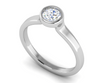 Jewelove™ Rings J VS / Women's Band only 0.50 cts Solitaire Platinum Ring JL PT RB RD 157