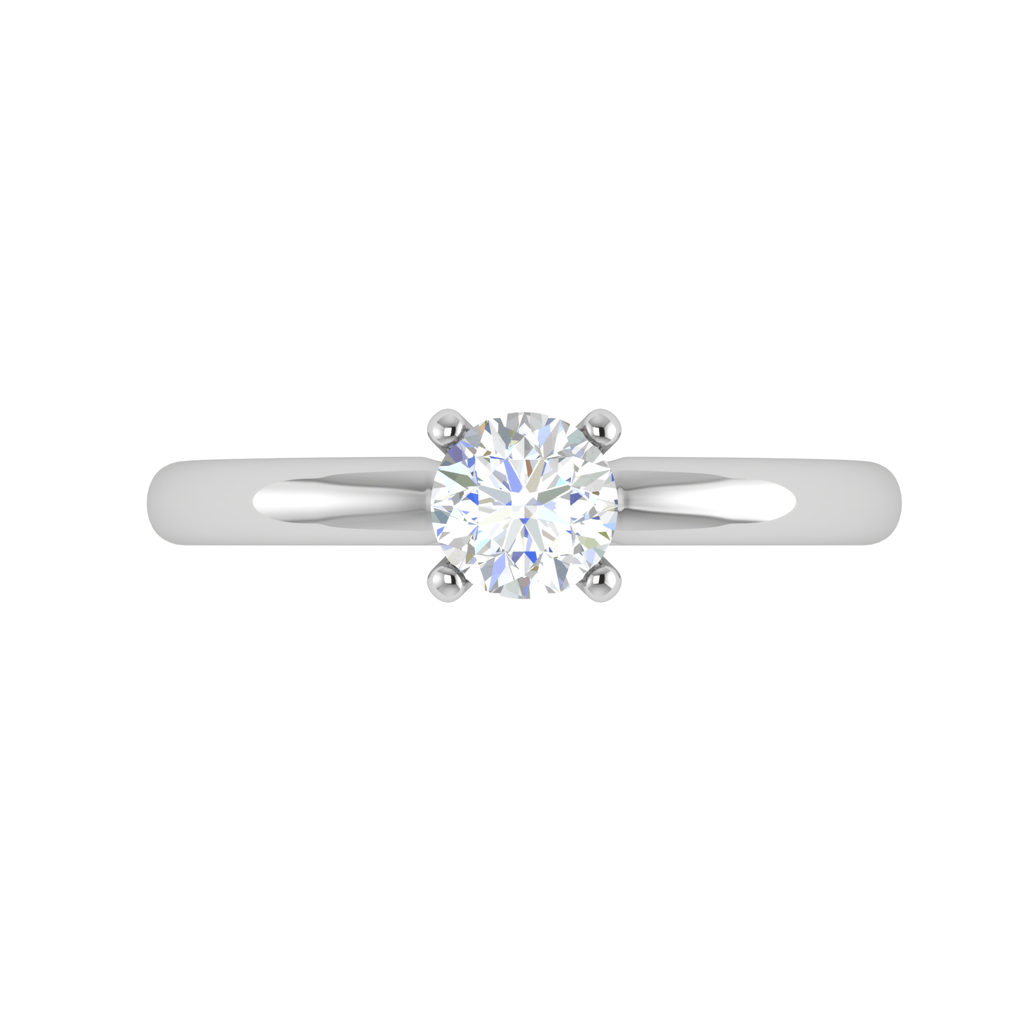 Jewelove™ J VS / Women's Band only 0.50 cts Solitaire Platinum Ring JL PT RS RD 108