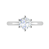 Jewelove™ Rings VS J / Women's Band only 0.50 cts Solitaire Platinum Ring JL PT RS RD 134