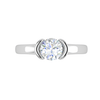 Jewelove™ Rings VS J / Women's Band only 0.50 cts Solitaire Platinum Ring JL PT RS RD 139
