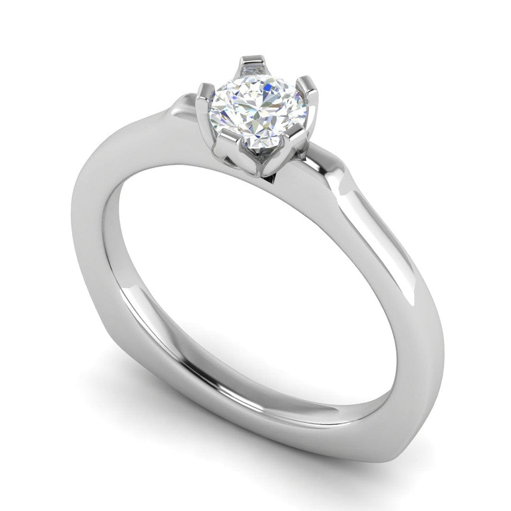 Jewelove™ Rings VS J / Women's Band only 0.50 cts Solitaire Platinum Ring JL PT RS RD 140